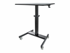 StarTech.com Mobile Standing Desk, Portable Sit Stand Ergonomic Height Adjustable Cart on Wheels, Rolling Computer/Laptop Workstation Table with Locking One-Touch Lift for Teacher/Student - Mobile Sit