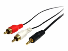 StarTech.com 3 ft Stereo Audio Cable - 3.5mm Male to 2x RCA Male - heaDPhone jack to RCA - Mini jack to RCA - 3.5mm to RCA (MU3MMRCA) - Audio kabel - mini-phone stereo 3.5 mm s piny (male) do RCA x 2 