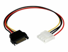 StarTech.com 12in SATA to LP4 Power Cable Adapter F/M - SATA to LP4 Power Adapter - SATA Female to LP4 Male Power Cable - 12 inch (LP4SATAFM12) - Adaptér napájení - 4 pinové interní napájení (F) do SA