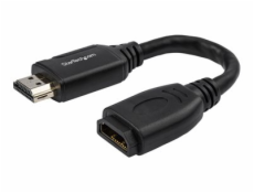 StarTech.com 6in High Speed HDMI Port Saver Cable with 4K 60Hz - Short HDMI 2.0 Male to Female Adapter Cable - Port Extender (HD2MF6INL) - Prodlužovací kabel HDMI - HDMI s piny (male) rovné do HDMI se