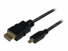StarTech.com 0.5m High Speed HDMI Cable with Ethernet HDMI to HDMI Micro - Kabel HDMI s ethernetem - HDMI s piny (male) do 19 pin micro HDMI Type D s piny (male) - 50 cm - černá