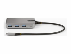 StarTech.com 4-Port USB-C Hub with USB-C DP Alt Mode Video Output 4K 60Hz, 3x USB-A, 1x USB-C, 100W Power Delivery Pass-Through, USB 3.2 Gen 2 (10Gbps), Portable USB Type-C to USB Type-A/C - 1ft (30cm