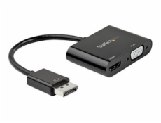StarTech.com DisplayPort to HDMI VGA Adapter, DisplayPort 1.2 HBR2 to HDMI 2.0 (4K 60Hz) or VGA 1080p Converter Dongle, DP to HDMI or VGA Monitor Adapter, Digital Video Display Adapter - Multiport Vid