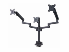 StarTech.com Triple Monitor Desk Mount For Up To Three 27in Screens, VESA 75x75/100x100, Tool-Less Arm Adjustments, C-Clamp/Grommet Mount, Spring-Assisted Arms - Montážní sada - nastavitelné rameno - 