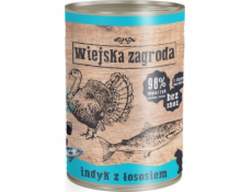 Wiejska Zagroda Krůta s lososem Mokré krmivo pro kočky 400g Wiejska Zagroda Krůta s lososem Mokré krmivo pro kočky 400g