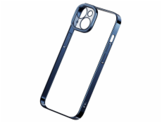 Sada průhledného pouzdra Baseus Glitter a tvrzeného skla pro iPhone 14 Plus (modrá)