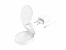 Belkin Boost Charge adjustable mag.2-in-1 Ch.Qi2 wh. WIZ035kqWH
