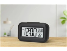 WG - Budík s vnitřním teploměrem WG DigiTherm Alarm, černá