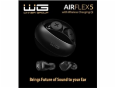 WG - Bluetooth sluchátka WG AirFlex 5, ENC, podpora Qi, černá