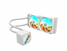 GIGABYTE Vodní chladič GAMING 240 ICE, 2x120mm, ARGB, LGA1851, AM5, bílá