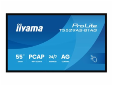 iiyama ProLite T5529AS-B1AG - 55  Trída úhloprícky (54.6  zobrazitelný) displej LCD s LED podsvícením - digital signage - s dotyková obrazovka (multi touch) - 4K UHD (2160p) 3840 x 2160 - Direct LED -