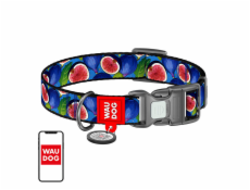 Waudog  Fig  nylon dog collar with QR code, size XL