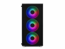 1stCOOL skříň RAINBOW 4, Mid Tower, AU, USB 3.0, 4x 120mm RGB Fan, černá
