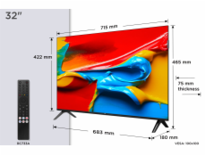 TCL 32V4C SMART TV 32  QLED/HD/Direct LED/2xHDMI/USB/LAN/ANDROID