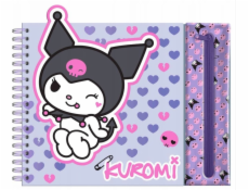 Kids Euroswan Kreativní sada Kuromi Hello Kitty s pastelkami