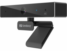 Sandberg USB-C/A Webcam Pro Remote 4K, digitální webkamera, černá
