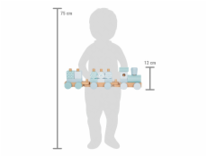 small foot Nasazování Dřevěný vláček modrý