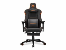 COUGAR herní židle ARMOR EVO M - černá/oranžová - s podnožkou