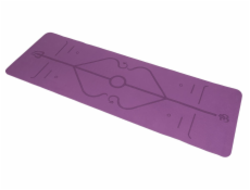 ACRA YOGA MAT fialová, s pozičními liniemi