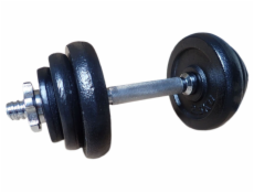 ACRA nakládací činka jednoruční set 2 x 10 kg (20 kg) pogumované