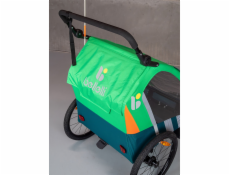 Dětský kombinovaný vozík Bellelli Trailblazer za kolo + kočárek pro 2 děti zelený