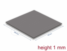 Delock Tepelně vodivá podložka 100 x 100 x 1 mm pro moduly M.2 3,2 W/mK - nízký únik oleje