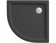 Cersanit PŮLKRUHOVÁ SPRCHOVÁ VANIČKA TAKO 80X4 MATNÁ ČERNÁ