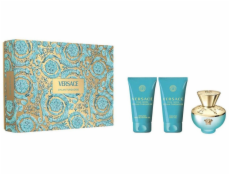 Versace Dylan Turquoise Pour Femme set toaletní voda ve spreji 50ml + tělový gel 50ml + sprchový gel 50ml