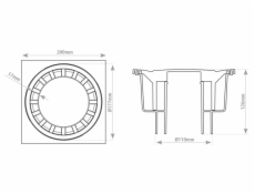 Křehké ACO 20x20 A15, ABS plast