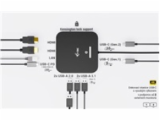 i-tec USB-C Dual HDMI Docking Station, Power Delivery 100W