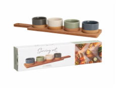 Sada misek na pochutiny servírovací s prkénkem 4 ks KO-210001100