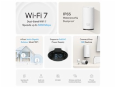 WiFi router TP-Link Deco BE25-Outdoor(1-pack) venkovní AP, 2x 2,5GLAN s PoE, 2,4/5 GHz, BE5000