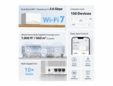 MERCUSYS Halo H25BE(2-pack) WiFi7 Mesh (BE3600,2,4GHz/5GHz,3xGbELAN/WAN)