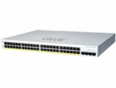 Cisco switch CBS220-48P-4X-UK (48xGbE,4xSFP+,48xPoE+,382W) - REFRESH