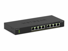 NETGEAR 300 Series GS308LP - Prepínac - essentials - nerízený - 8 x 10/100/1000 (PoE+) - desktop, pro pripevnení na zed - PoE+ (60 W)