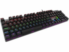 WG - Herní mechanická klávesnice WG, podsvícená, drátová, černá WG - Herní mechanická klávesnice WG, podsvícená, drátová, černá