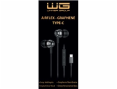WG - Sluchátka s konektorem Type-C, drátové, černá