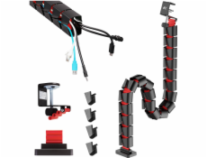 Maclean Organizér kabelů, 1345 mm, černý a červený RS125