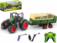 Madej R/C traktor s přívěsem a USB nabíjením