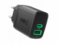 Green Cell 30W nabíječka do zásuvky 1x USB-C 1x USB-A černá