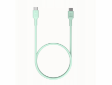 Green Cell Silikonový kabel PowerFlex 100W USB-C-USB-C, 0,3 m, zelený