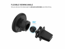 FIXED MagRound 2, držiak s bezdrôtovým nabíjaním,15W, Qi2, čierny