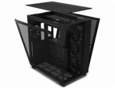 NZXT skříň H9 Flow dvoukomorová ATX / 4x120mm fan / až 10xfan / perforovaný top / proskl. bočnice, poškozený oba