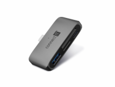 USB hub CONNECT IT CompactPRO + čtečka karet ANTRACITOVÁ
