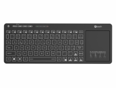 C-TECH Klávesnice WLTK-03, Bezdrátová, Touchpad, černá