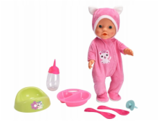 Simba Pyžamo pro panenky New Born Baby s kočkou 30 cm