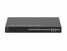 NETGEAR M4350 Series M4350-24F4X - Prepínac - L3 - rízený - 24 x 1/2.5 Gigabit SFP + 4 x combo 10 Gigabit SFP+ - proudení vzduchu zpredu dozadu - Lze montovat do rozvadece - pro NETGEAR AGM731F; ProSa