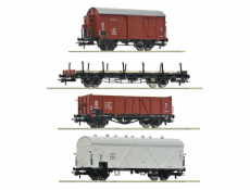 Roco Sada 4 ks nákladních vagónů PKP - 6600101