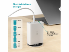 Epico UltraBoost GaN 140W síťová rychlonabíječka EA140 - bílá