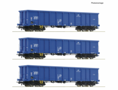 Roco Sada 3 ks otevřených nákladních vagónů PKP Cargo - 6600100